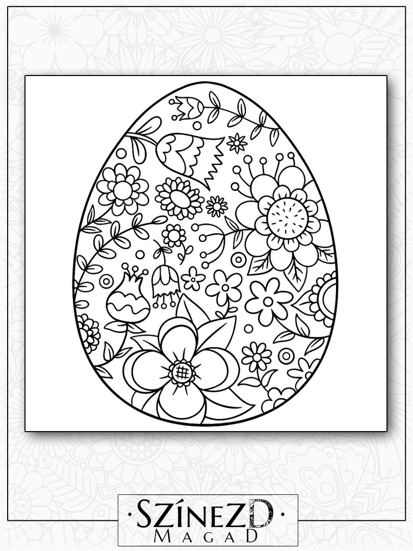 Húsvéti színező – Virágos rét 2.